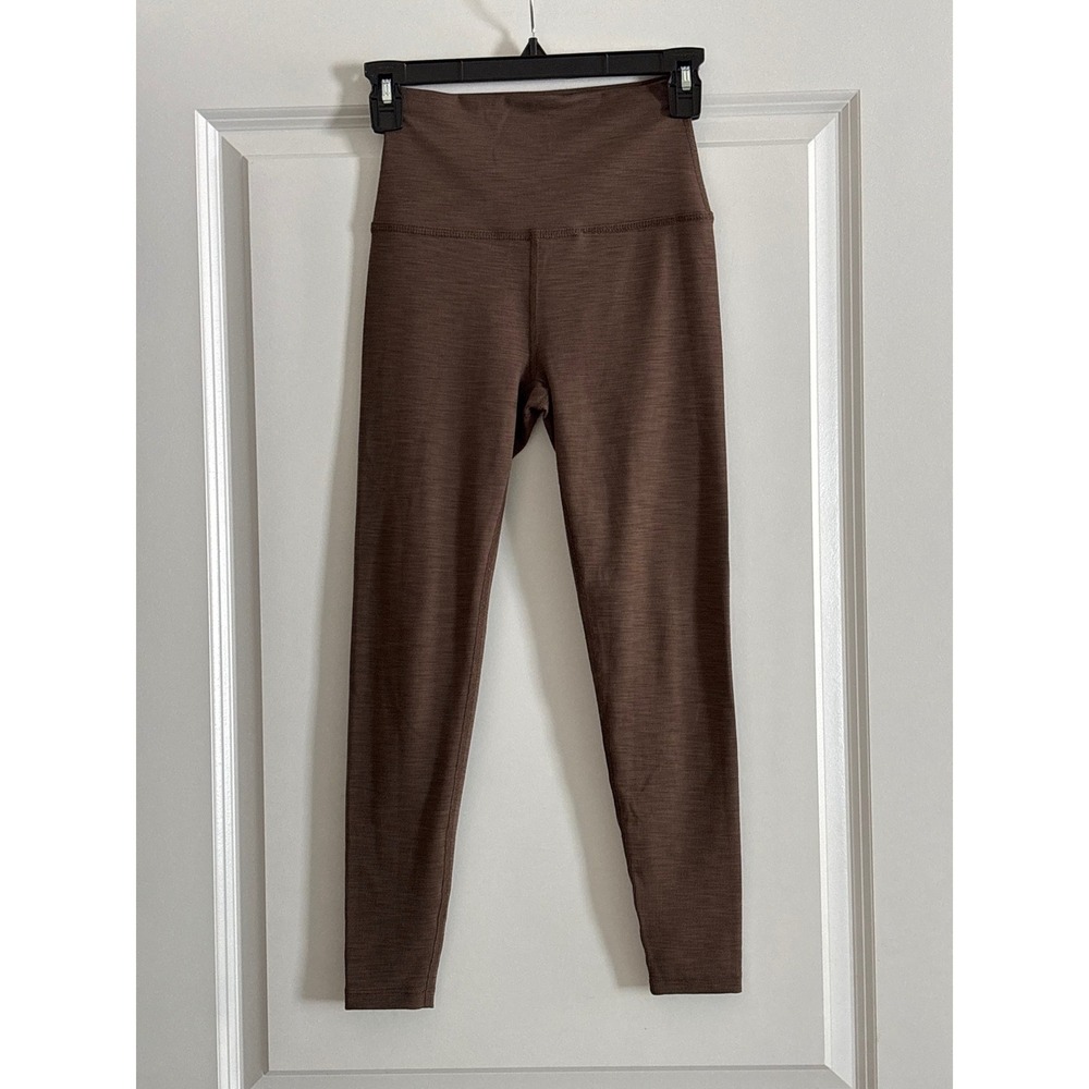 Beyond Yoga Rib High Waisted Midi Legging Mocha Heather Brown Size S - Picture 5 of 9